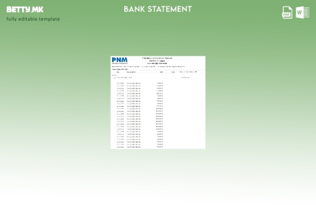 модерен стил Индонезија Permodalan Nasional Мадани шаблон за извод од банка